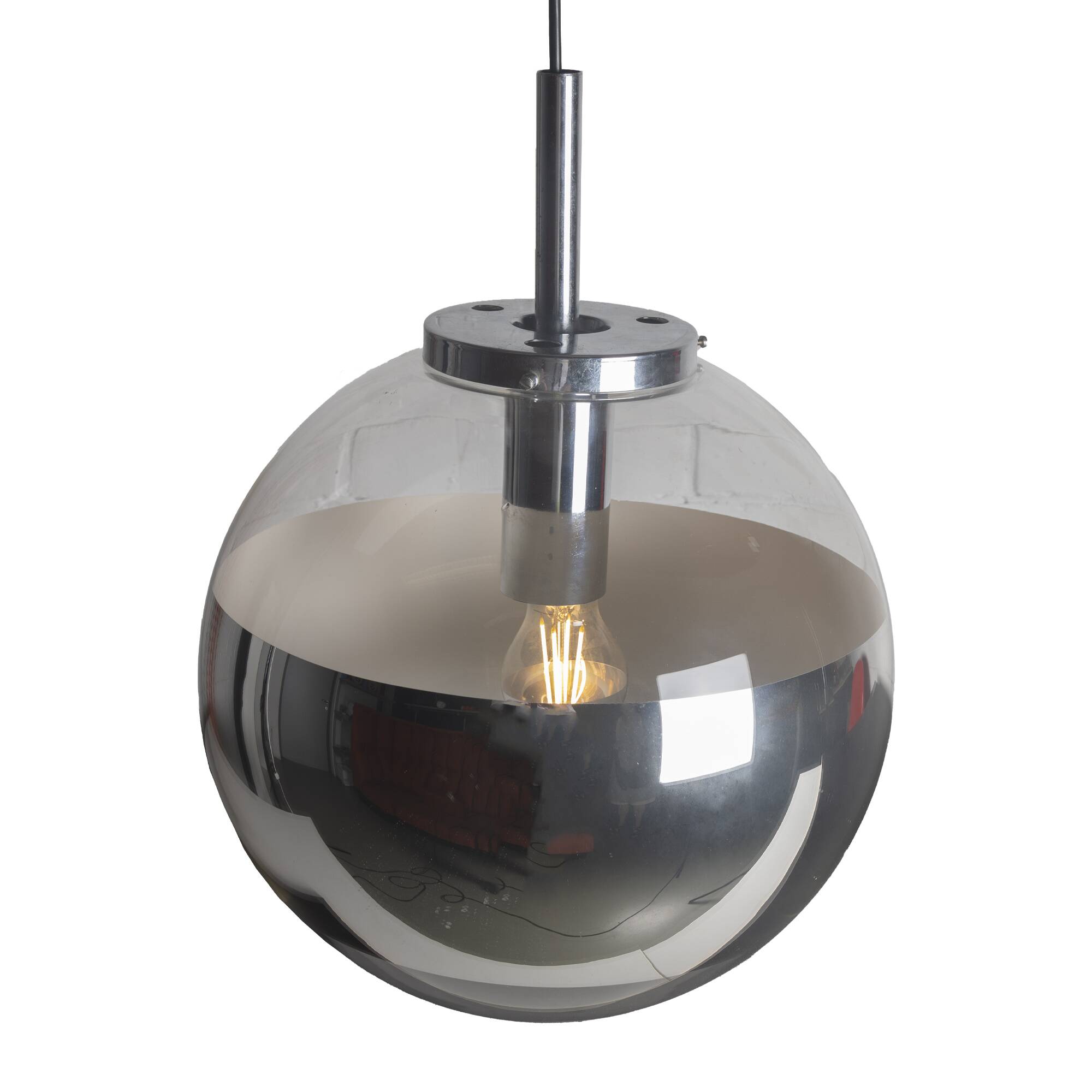 Chrome 'Magic Eye' Peil & Putzler Pendant Lamp