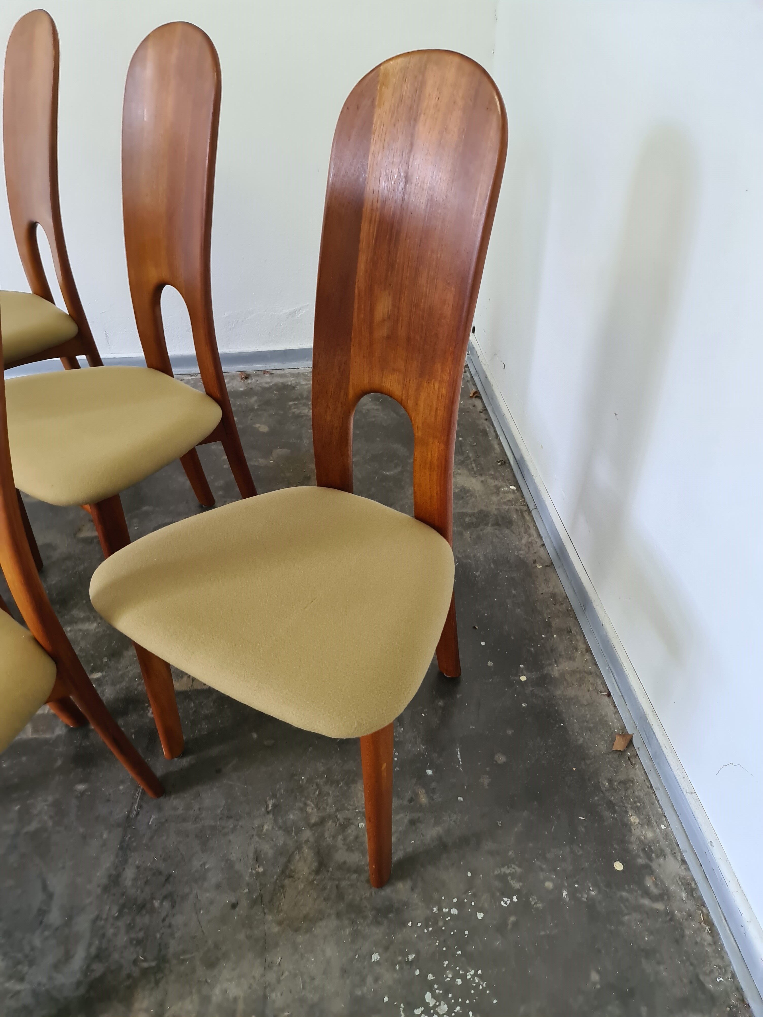 Set de  6 chaises à manger vintage danoises par Niels Koefoed