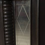 1940s vintage sideboard in wood and glass Italian Art Deco design