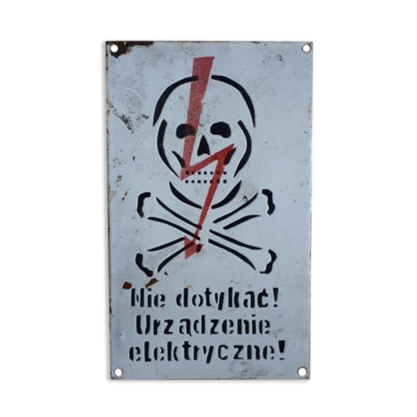 Enamelled plate skull Poland 7