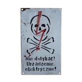 Plaque émaillée skull pologne 7
