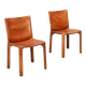 Cassina Cab 412 chairs designed by Mario Bellini in leather, Italy, 1980s.
