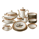 Service complet 78 pièces en porcelaine de Limoges filet or