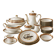Service complet 78 pièces en porcelaine de Limoges filet or