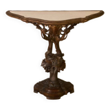 Console en bois sculpté et doré, Italie du Nord, XIXème siècle