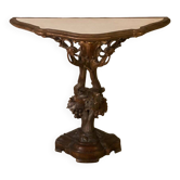 Carved and gilded wooden console table, Northern Italy, 19th century