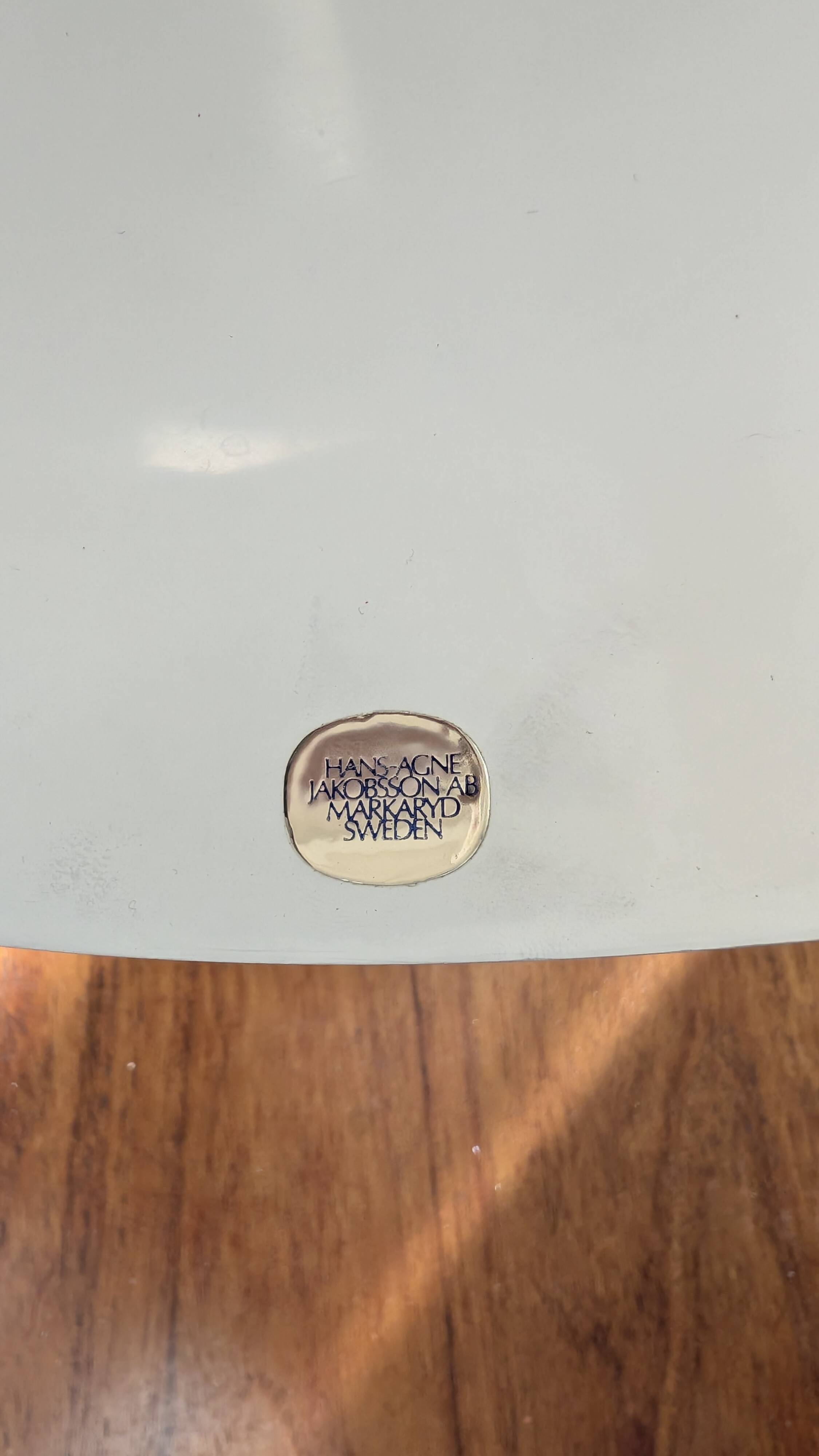 Lampe à poser champignon BN 26 de Hans-Agne Jakobsson en aluminium brossé