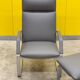 Fauteuil Relax Erpo Classics CL265 et repose-pieds - Cuir gris