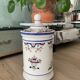 Pot apothicaire porcelaine décor floral