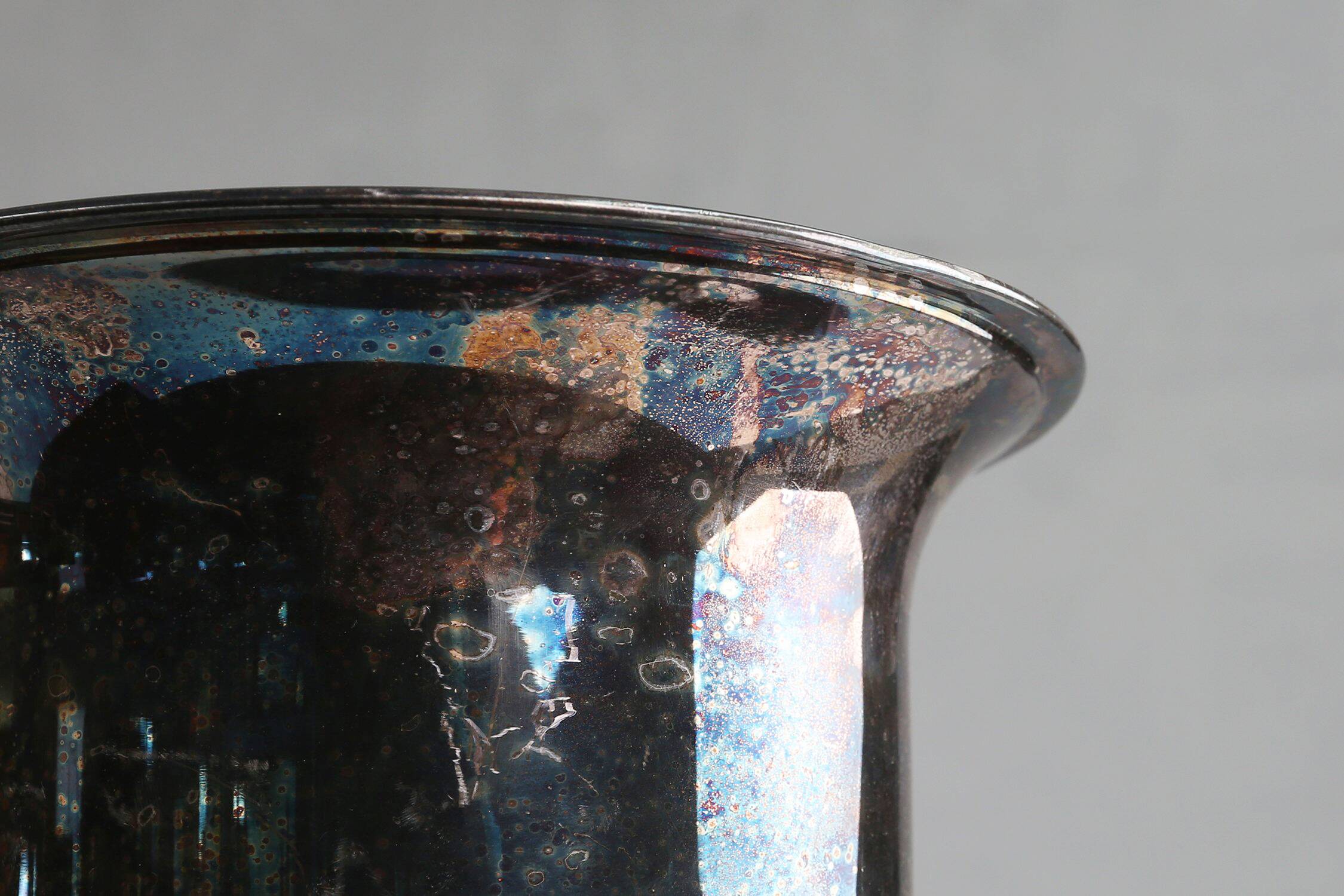 Seau à glace Art déco en laiton plaqué argent, années 1900