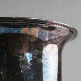 Seau à glace Art déco en laiton plaqué argent, années 1900