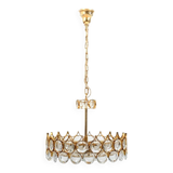 Gilded Brass and Crystal Chandelier by Palwa 1970s
