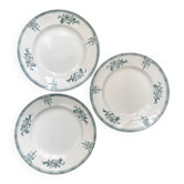 Series of 3 old flat plates