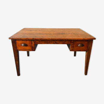 Solid oak desk, end of the 19th century
