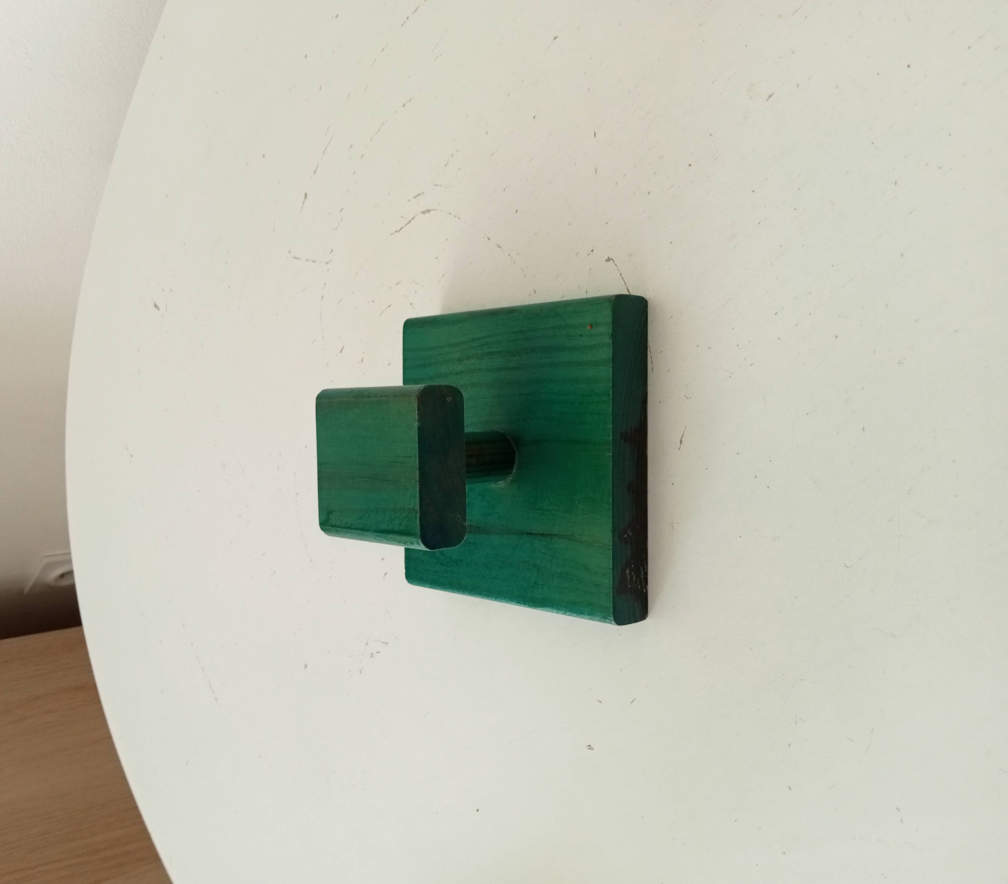 Pair of vintage 1980s wall coat hooks.
