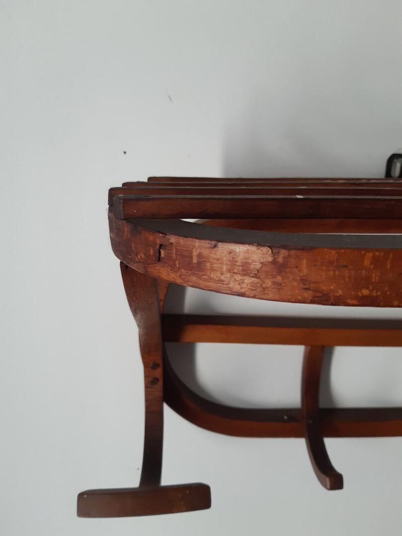 Wooden wall coat holder