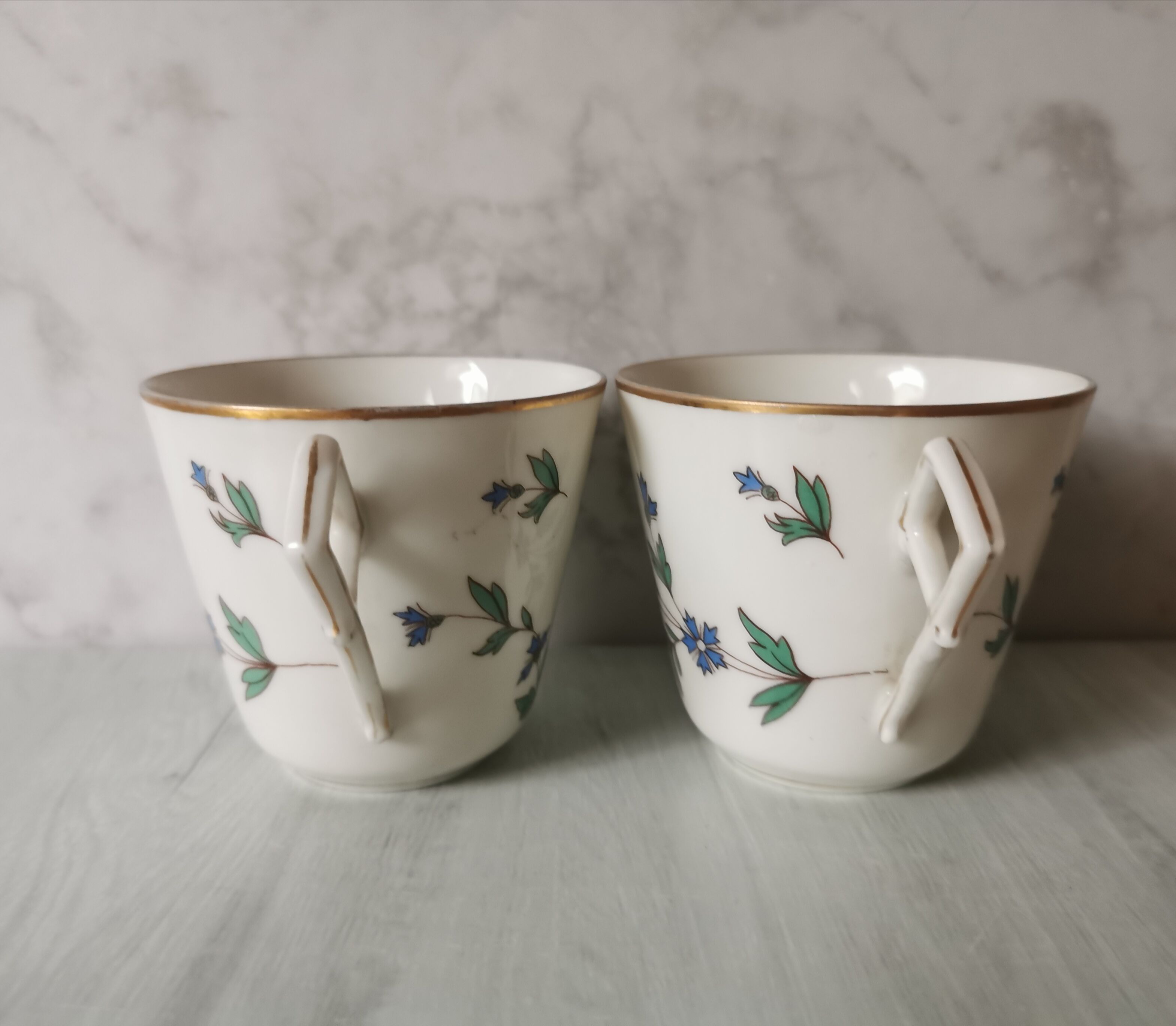 Porcelain barbel tea set Limoges Guérin