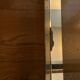 Vintage coffee table in glass and gilded brass