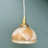 Vintage pearly glass lampshade pendant light