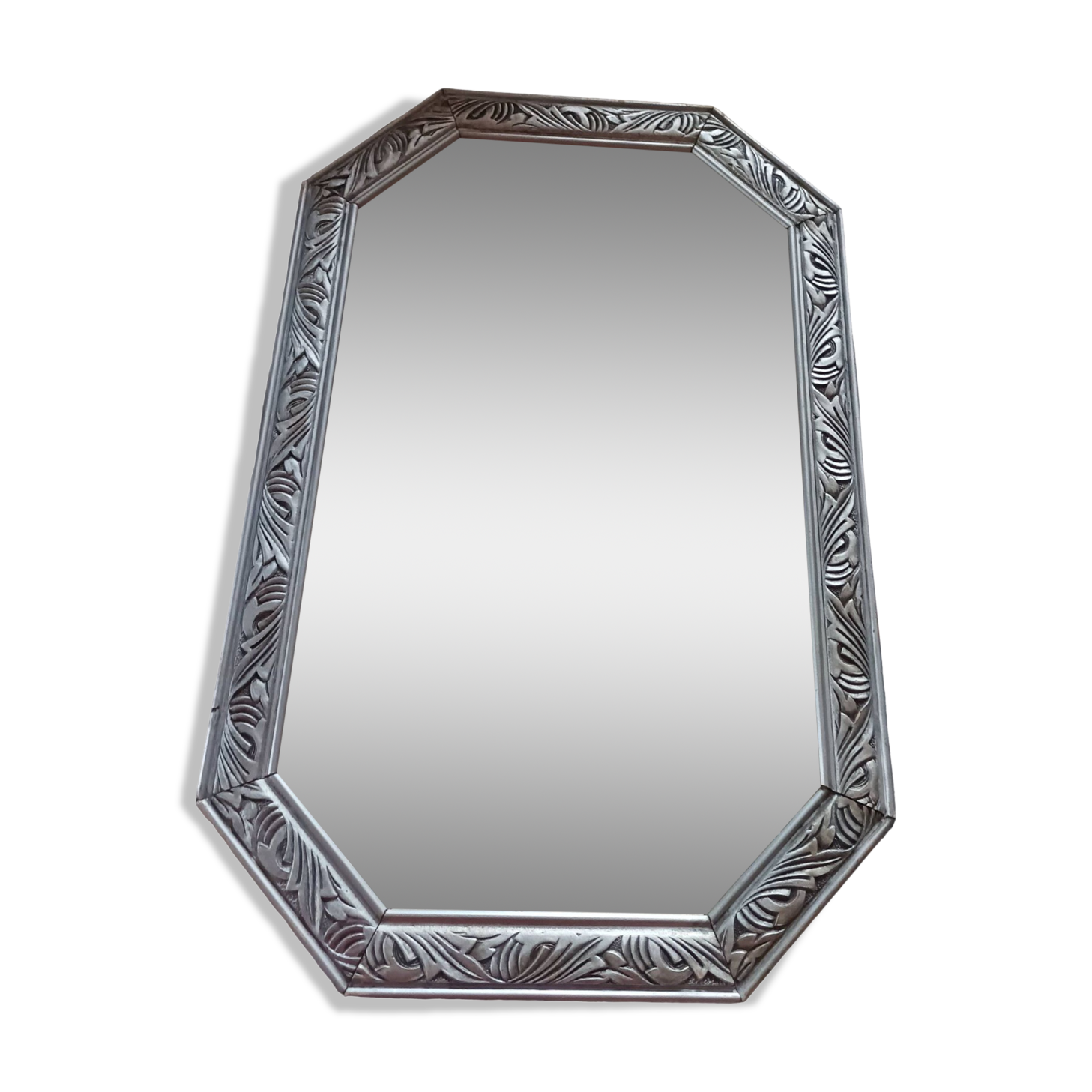 Old vintage silver mirror