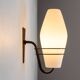 Large outdoor lamp made from metal and opal glass