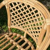 Pair of rattan armchairs