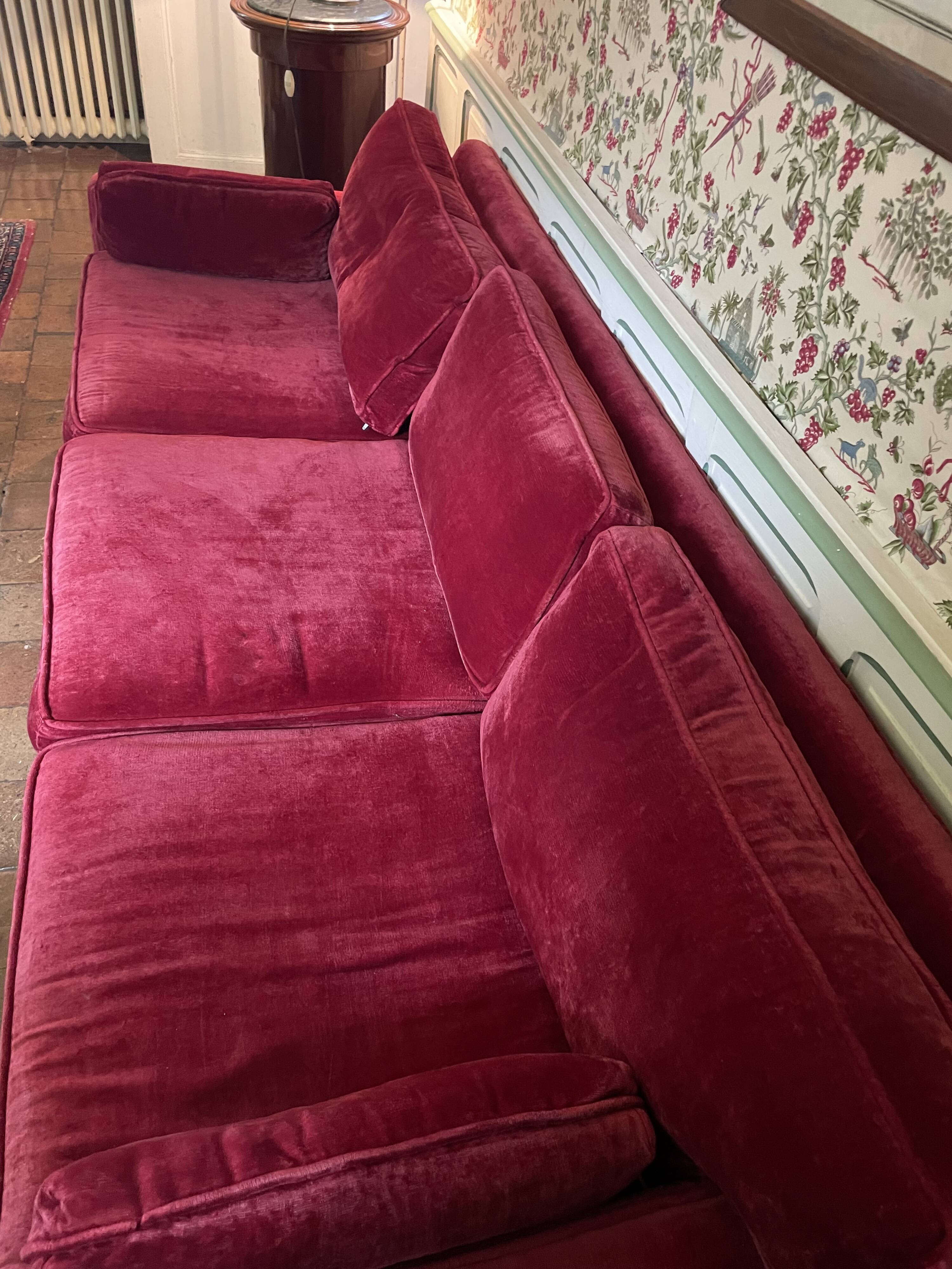 Velvet sofa