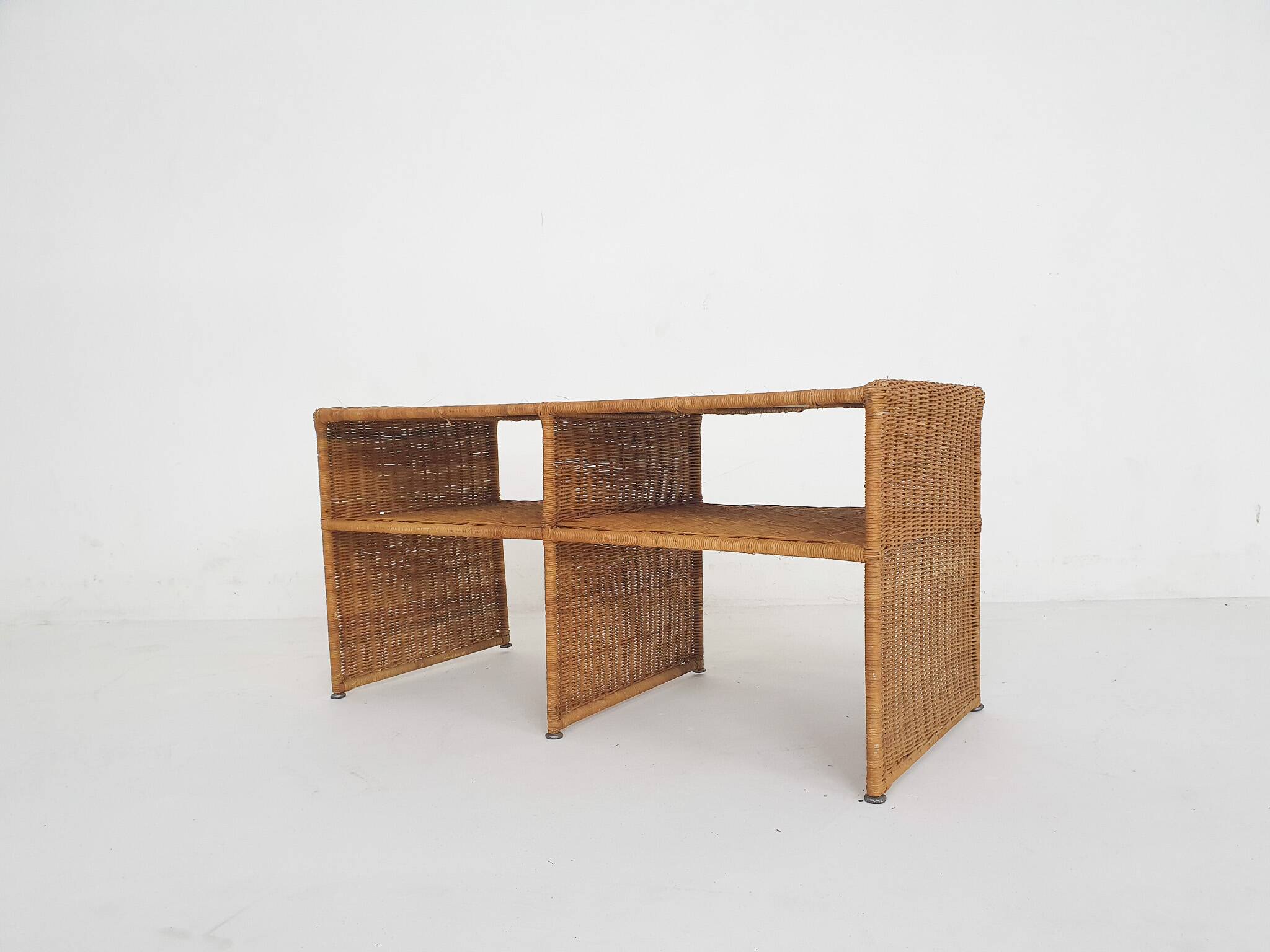 Mid-century wicker sideboard, France 1960's