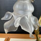 Bronze and glass paste swan neck lamp from the 1960s.