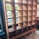 Large industrial-style shelving unit