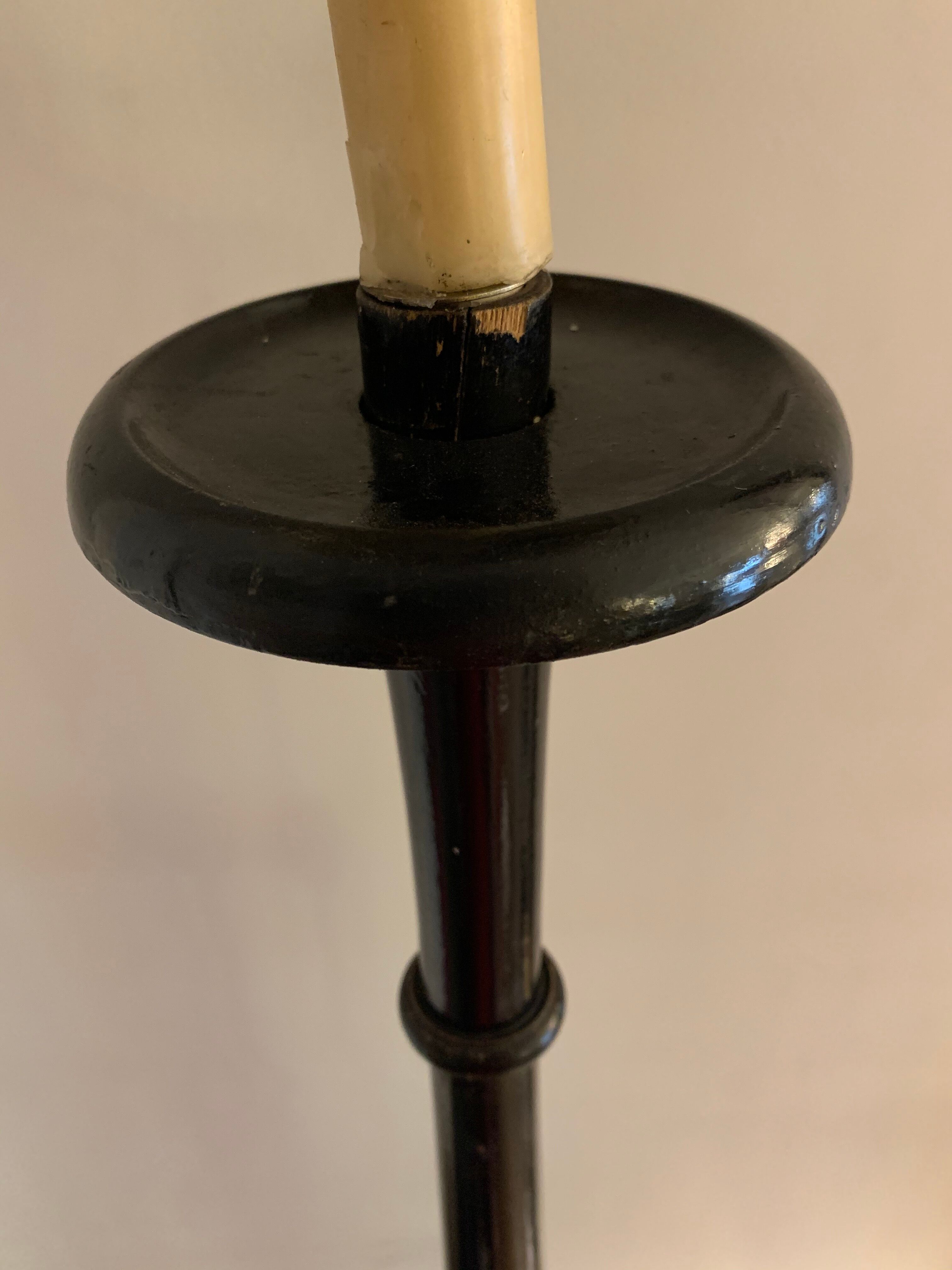 Pair of blackened wooden lampposts Napoleon III