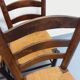Set of 6 vintage brutalist chairs by Georges Robert in straw wood from the 1960s.