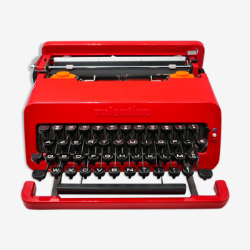 Machine à écrire olivetti valentine s rouge coeur révisée ruban neuf