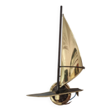 Brass windsurfing wall lamp