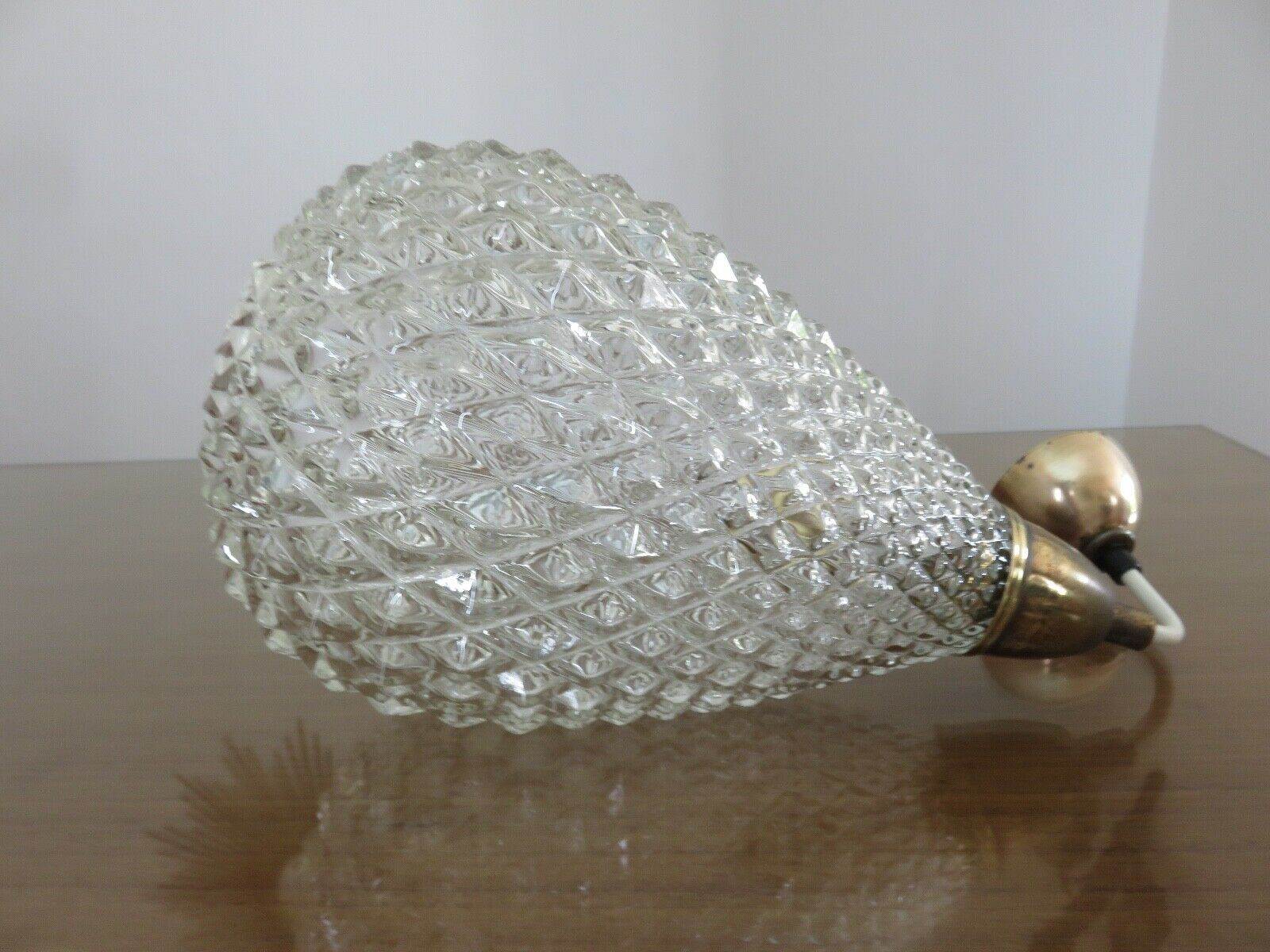 Hanging lamp "drop of water" glass diamond tip of the 50/60