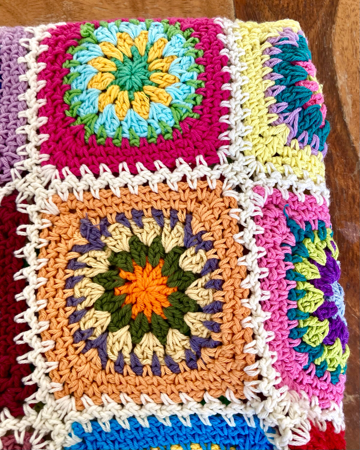 Vintage crochet cover - handmade -