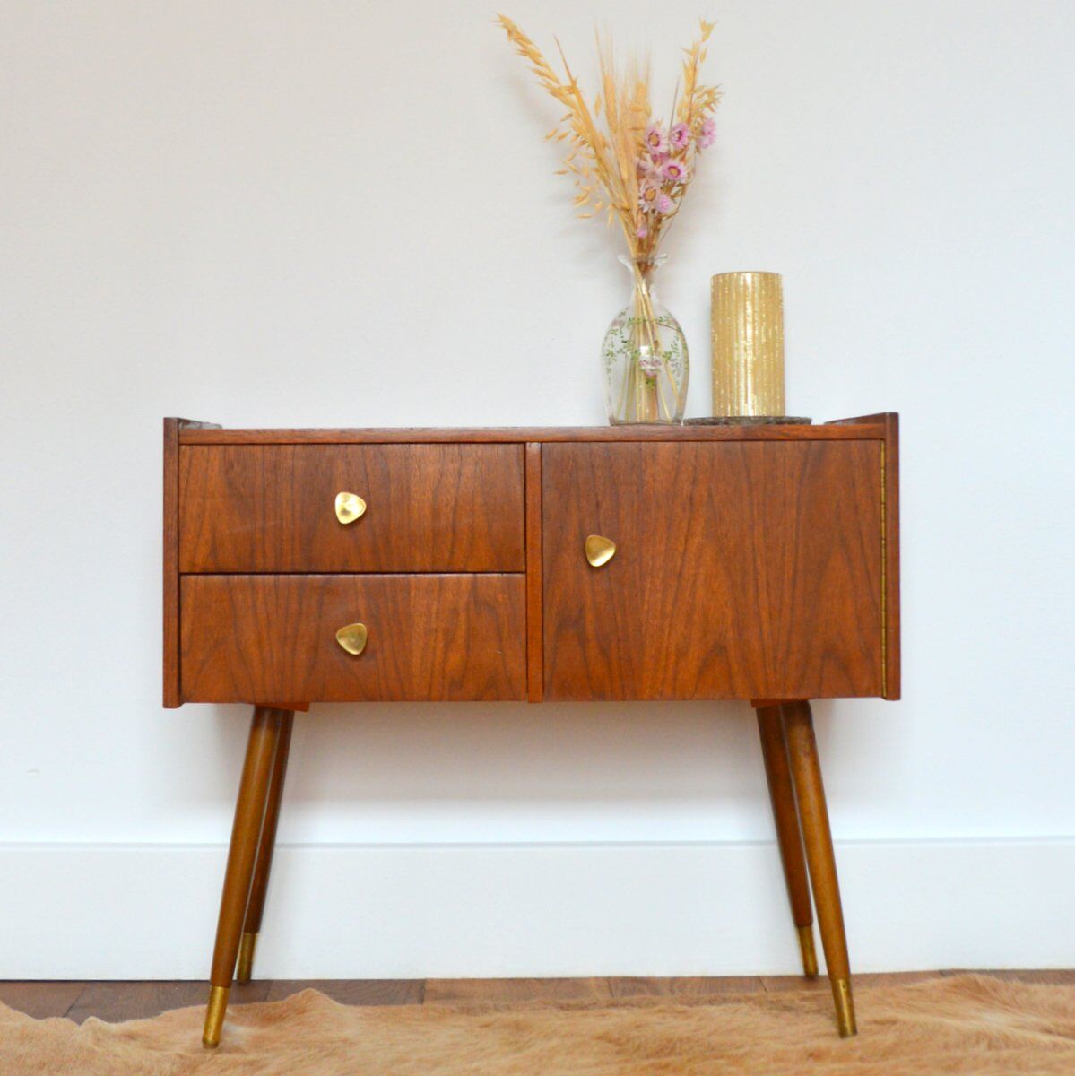Console, bedside feet compass vintage 1950s