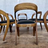 Set of 6 Baumann Gondola bistro chairs in curved wood
