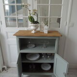 Vintage buffet green of gray, wooden tray