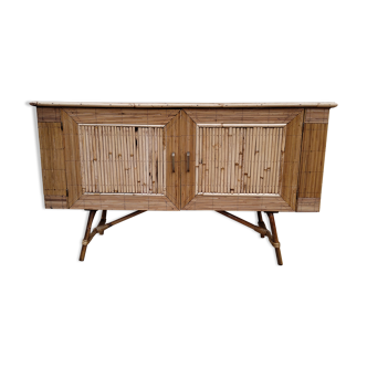 Vintage rattan row