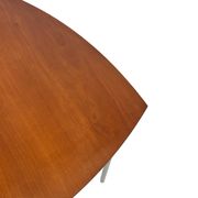 Vintage set of 3 wooden and metal side tables from the 1980s