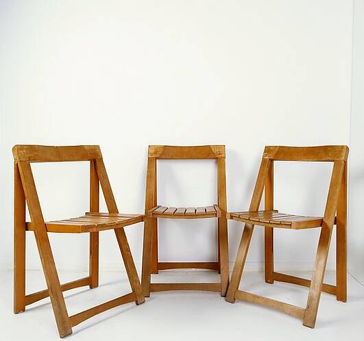Set of 3  folding chairs