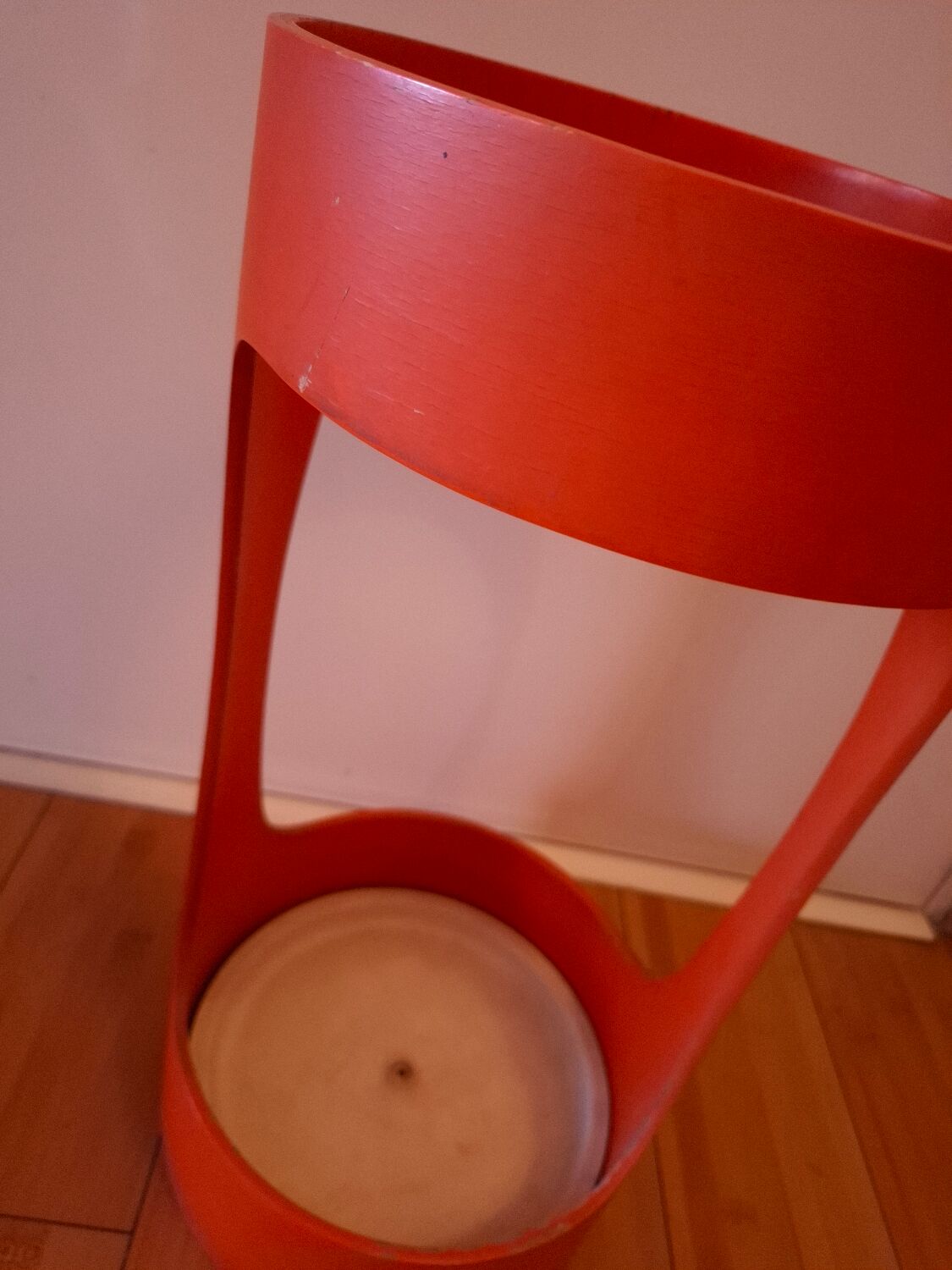 Vintage 70's wooden umbrella stand