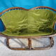 Vintage rattan bench 70s