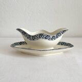 “Henri II” iron earthenware sauce boat, Salins earthenware factory