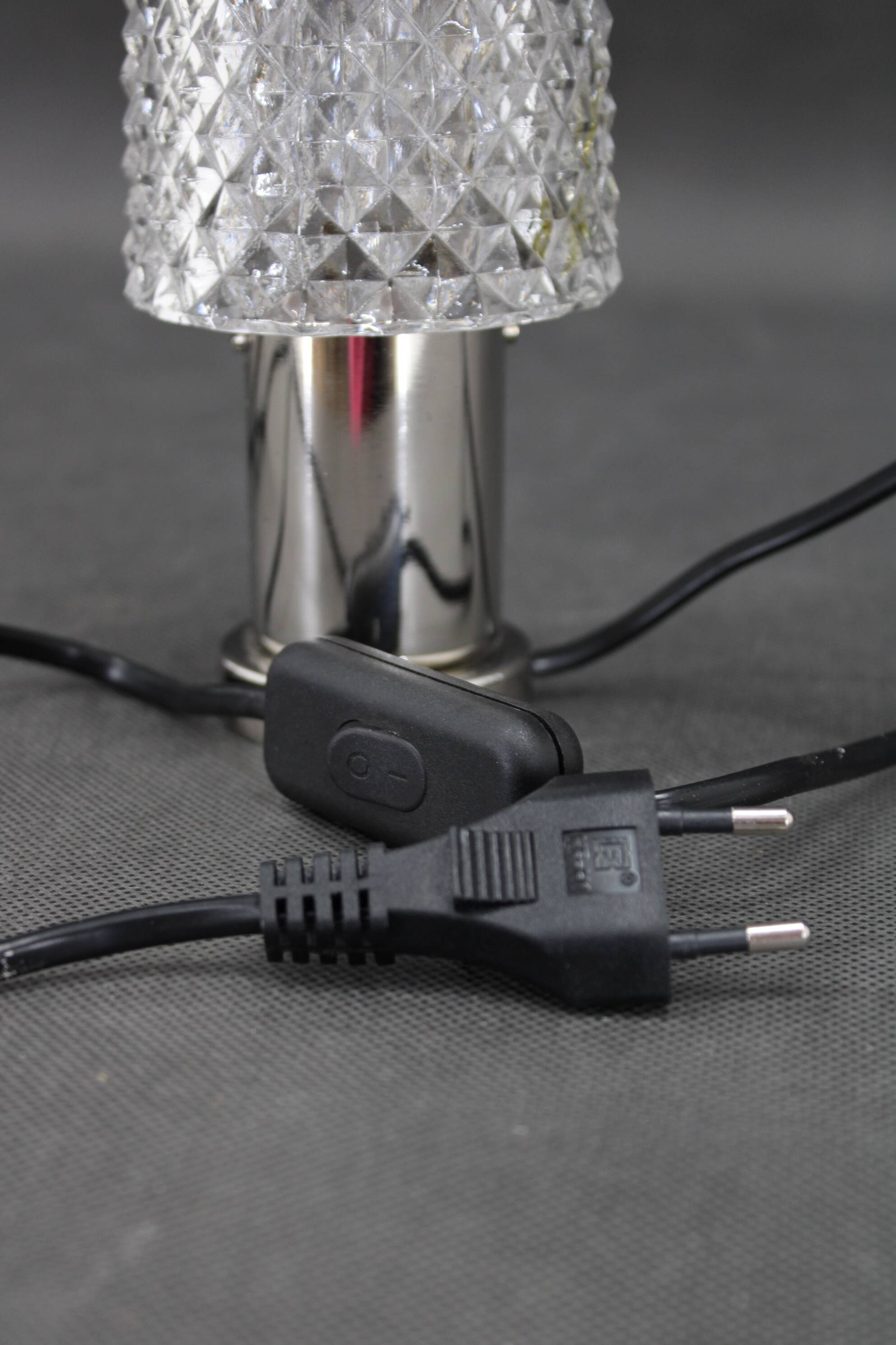 1970s Glass Table Lamp by Kamenicky Senov, Czechoslovakia