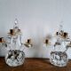 Paire de chandeliers cristal Schneider 1950