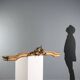 Golden wooden cornice with rocaille carving