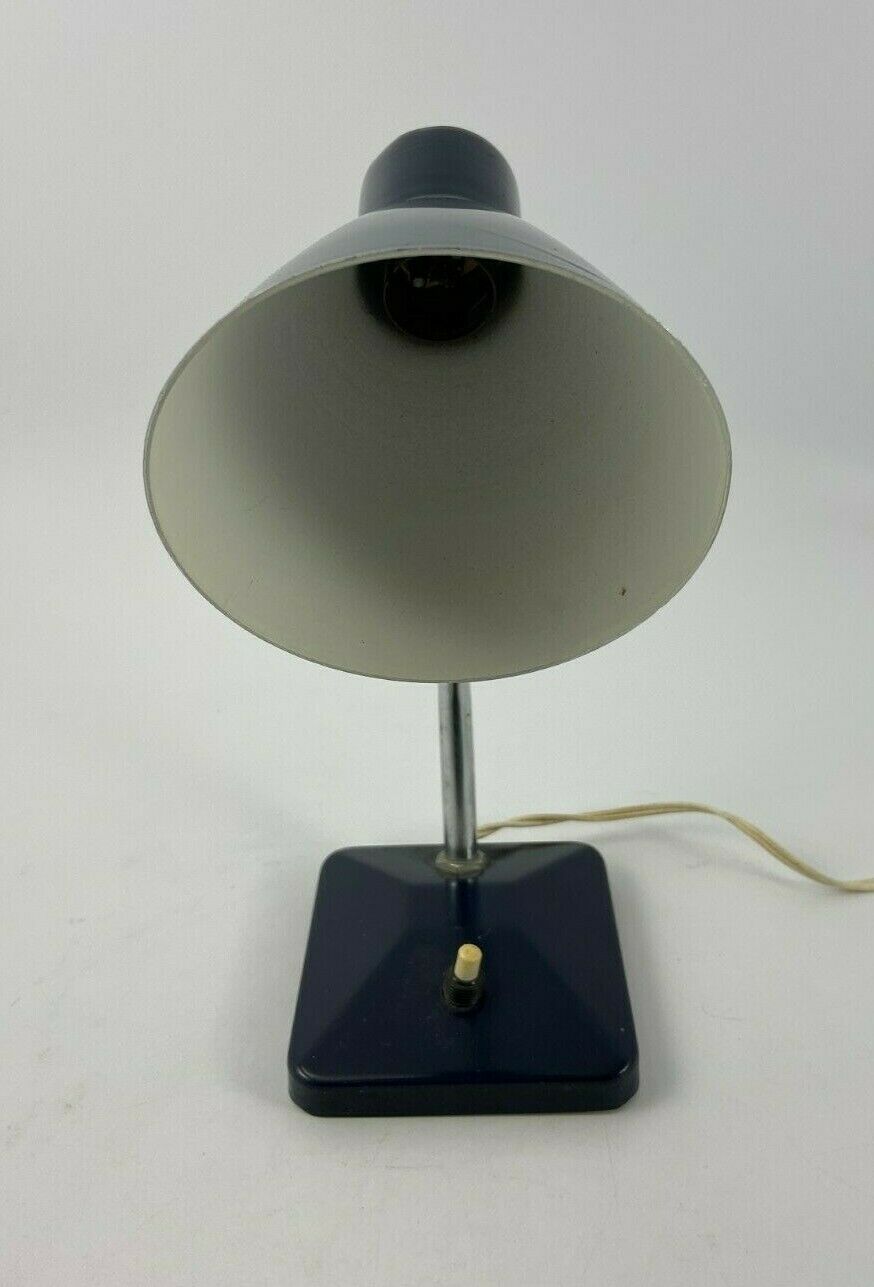 Blue lamp in metal 1960 reglable articulee vintage
