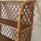 Rattan wall shelf. Attributed to Audoux-Minet